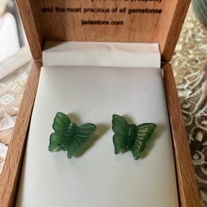 Handcrafted Butterfly Jade Earrings